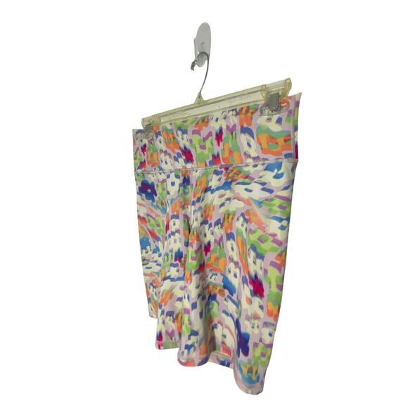 Fabletics Women's M PowerHold High-Waist 9'' Short New Wave Floral Gym Printed - Picture 1 of 3